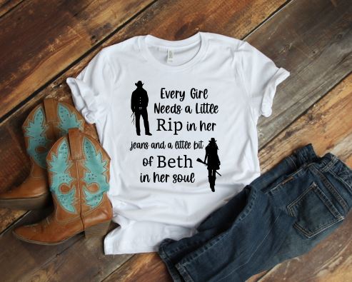 Every Girl Needs a Little Rip in her Jeans and Beth in her soul SVG DIGITAL DOWNLOAD